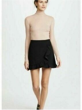 Alice + Olivia Black Ruffle Mini Skirt- SZ 2